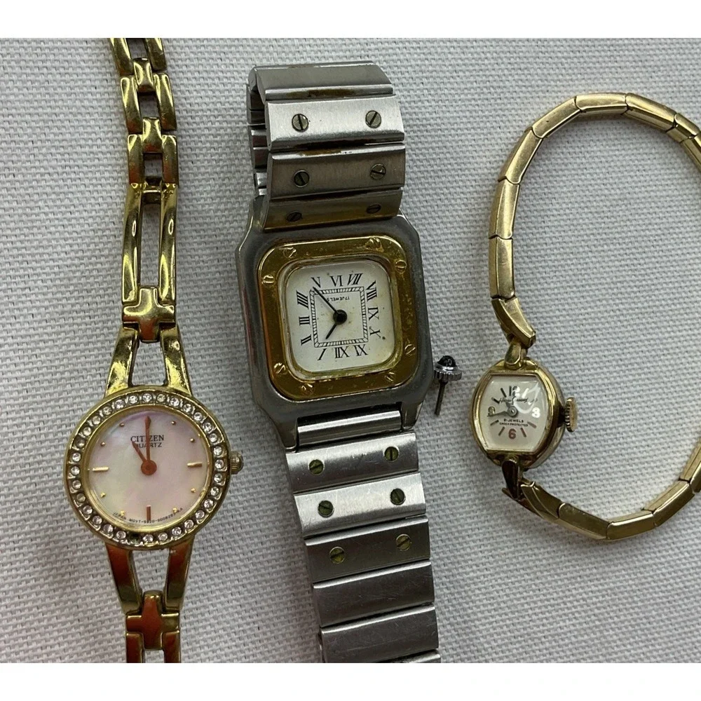 Watch Lot Citizen Henri Gireaux 3 Pcs Vintage Wristwatch